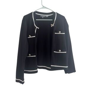 Karl Lagerfeld Embellished Cardigan in Black SIZE LARGE